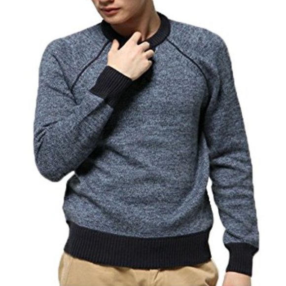 NWT! Jack Spade Men Blue Watkins Crewneck Sweater Large - Picture 1 of 4